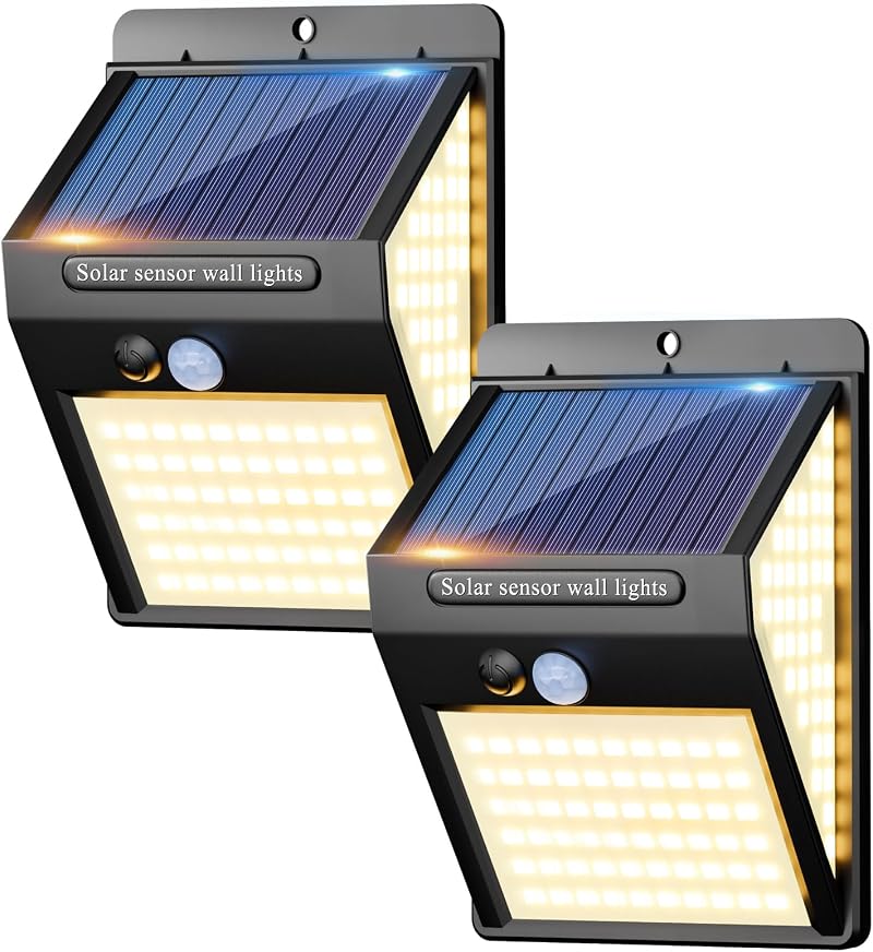 litogo 140LED Solar Security Lights Outdoor Motion Sensor 270 Wide Angle