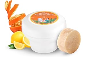 Satthwa Organic Shaving Soap Puck infused with Neroli, Lemon & Orange | Create the Perfect Lather | Excellent for Silky Smooth Shaves | Hydrates and Shields, 50g (1.7oz)