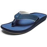 OLUKAI Ulele Men's Beach Sandals, Water Resistant Flip Flops, Arch Support & Comfort Fit, Lightweight & Durable, Enhanced Grip & Traction