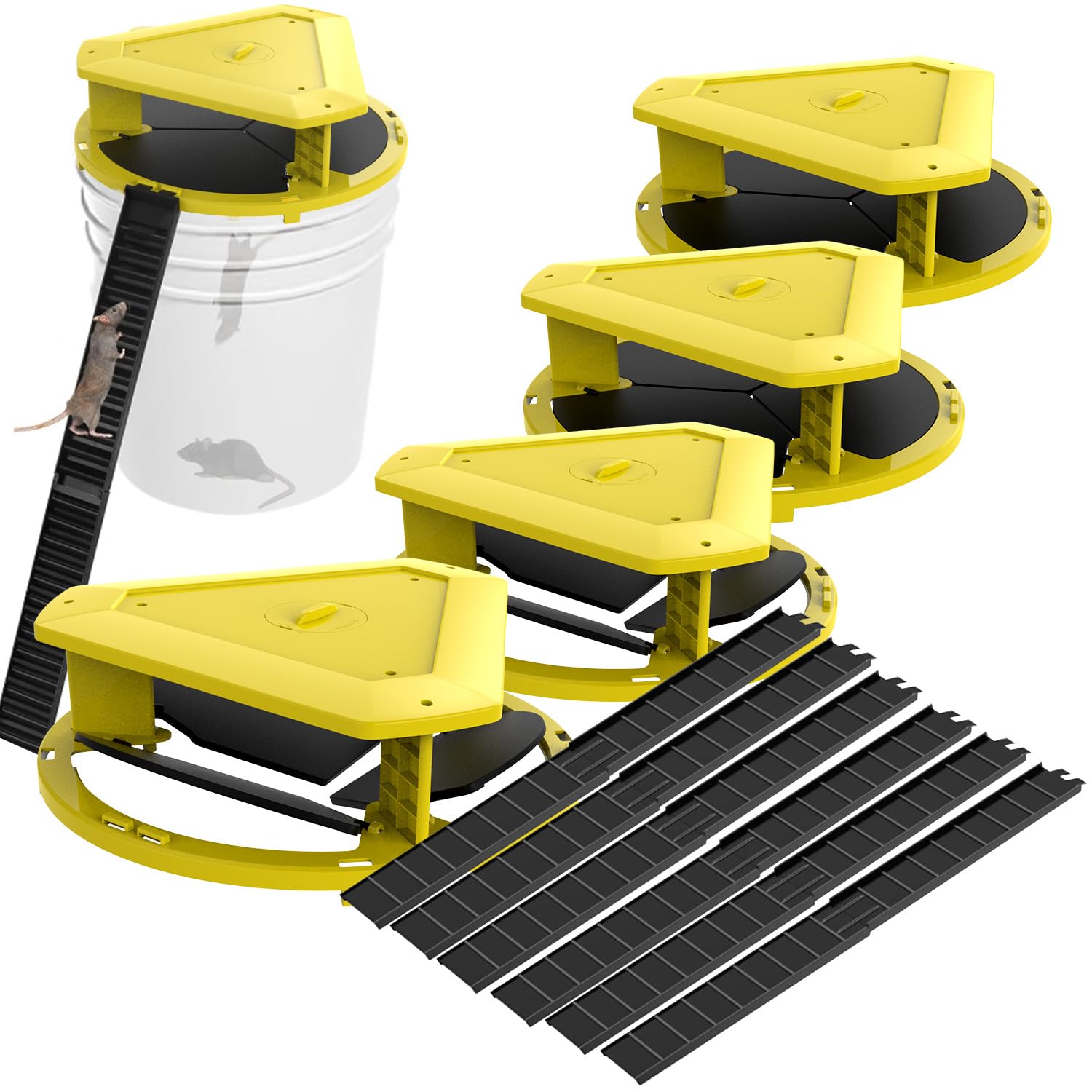 Photo 1 of **DIRT**Mouse Trap Bucket-Mouse Traps Indoor for Home-Multi-Catch,Auto-Reset,Humane Rat Trap-5 Gallon Bucket Compatible?4 Pack?