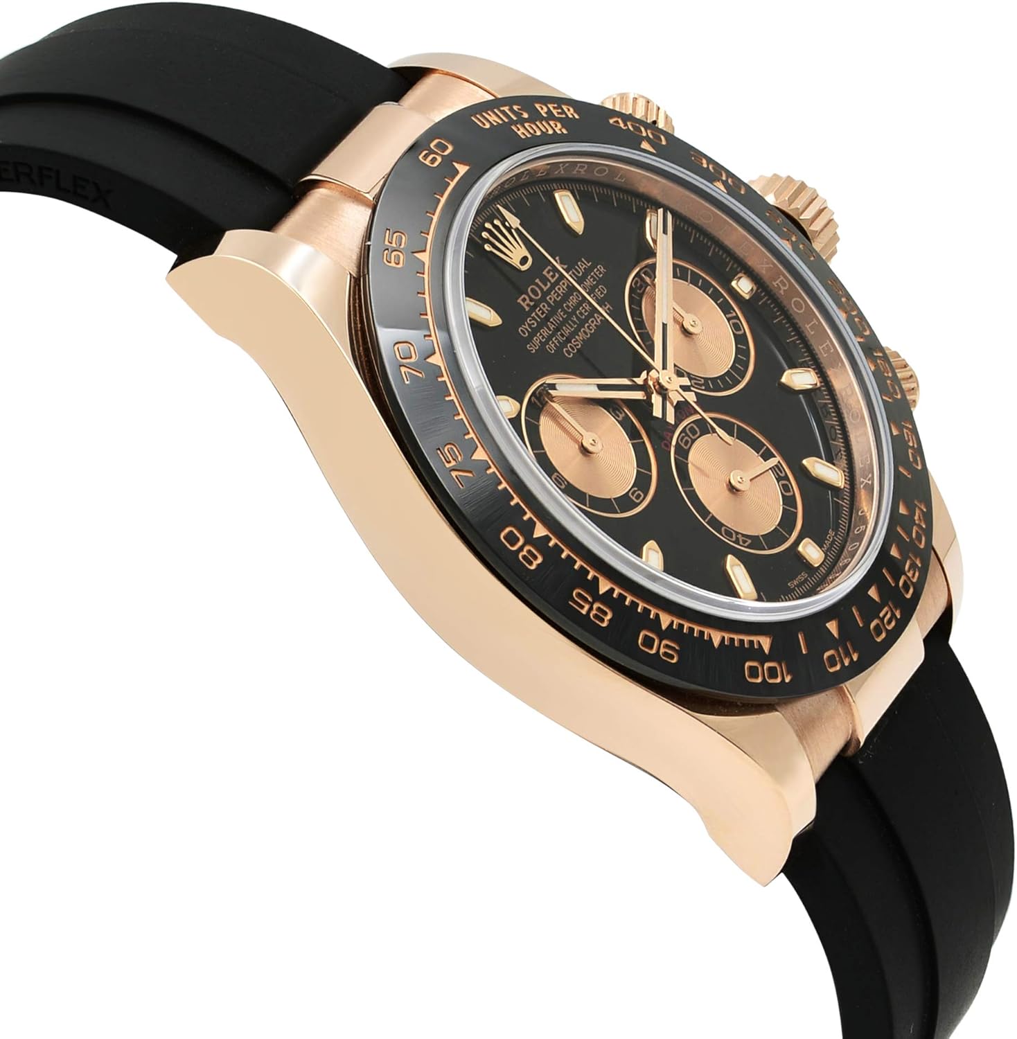 Amazon Com Rolex Daytona Oysterflex Everose Gold Black Dial Automatic Mens Watch ln Watches