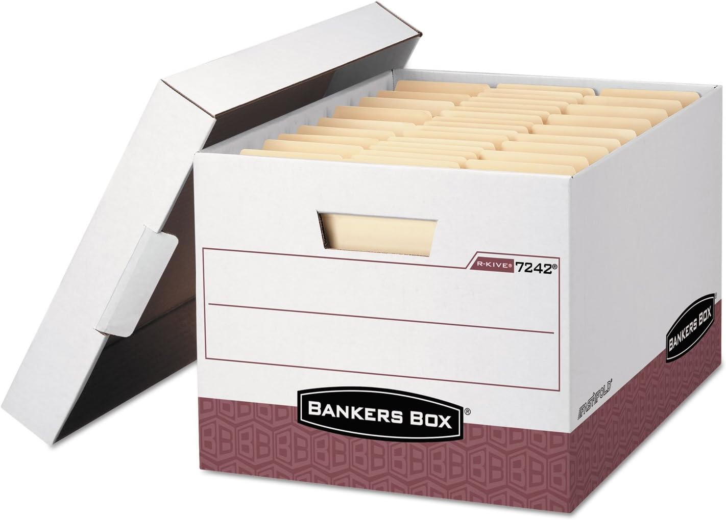 LiftOff Lid Case of 12 Bankers Box RKIVE DIVIDERBOX HeavyDuty