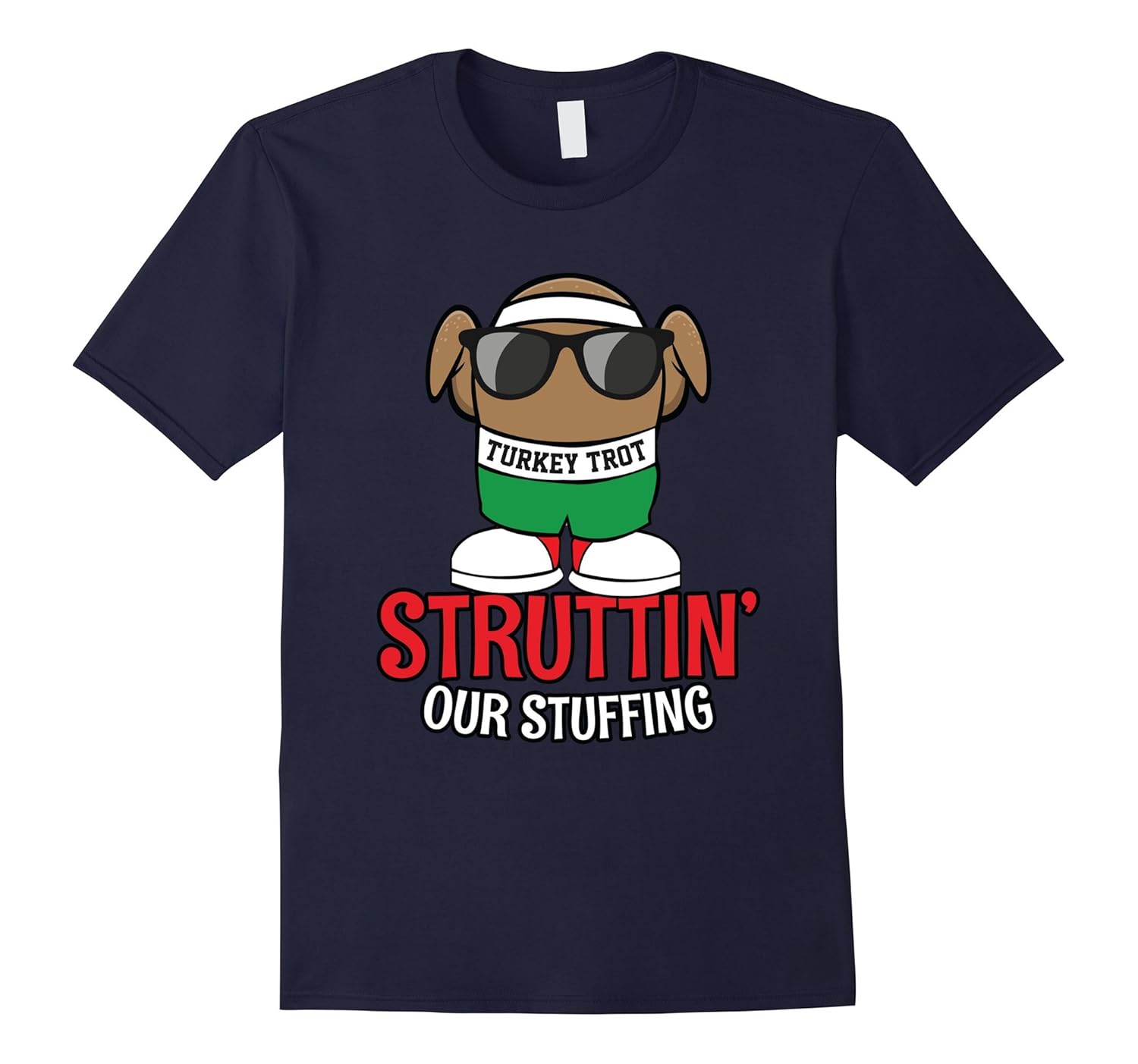 Struttin' Our Stuffing T-Shirt Funny Thanksgiving Turkey-Rose