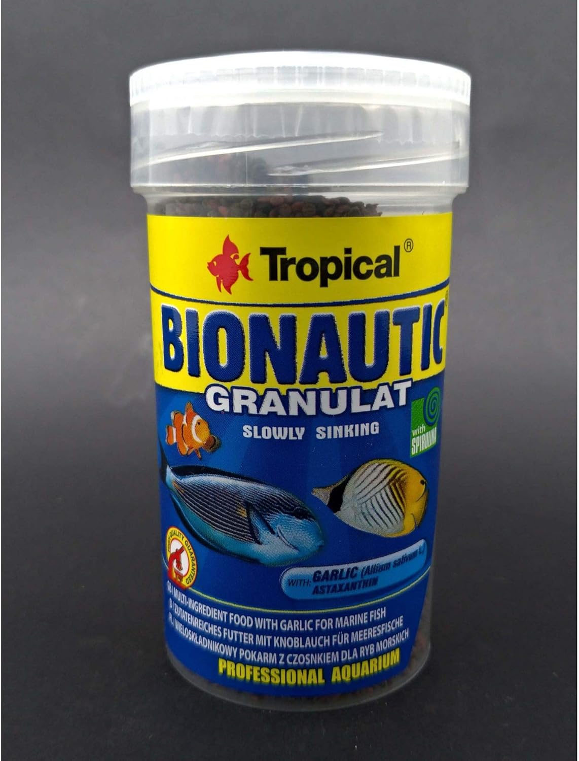 Aquatic Paradise MARINE FISH FOOD - Bionautic - 500ml/275g - Slowly Sinking Compleate Granulated Food- ORIGINAL TUB (100ml/55g)