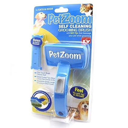 petzoom self cleaning grooming brush