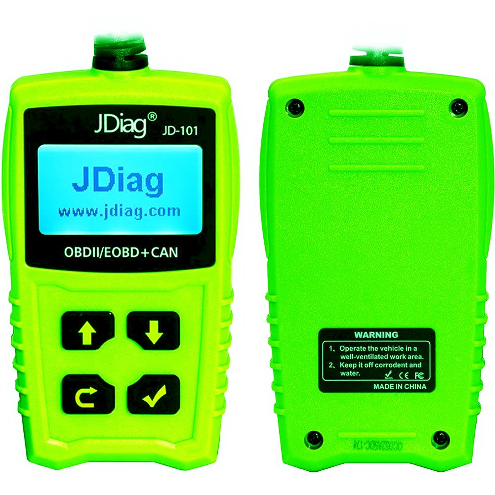 JDiag JD101 OBD2 Code Reader Car Scanner Diagnostic Tool Engine Fault Code Reader Check Engine Light Clear Fault Codes OBDII EOBD Vehicles with Battery Testing Function