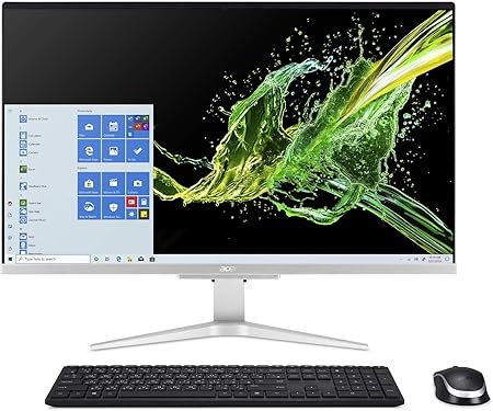 Amazon Com Acer Aspire C27 962 Ua91 Aio Desktop 27 Full Hd Display 10th Gen Intel Core I5 1035g1 Nvidia Geforce Mx130 12gb Ddr4 512gb Ssd 802 11ac Wi Fi Wireless Keyboard And Mouse Windows 10 Home Computers