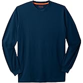 Boulder Creek by Kingsize Men's Big & Tall Heavyweight Long-Sleeve No Pocket Crewneck Tee
