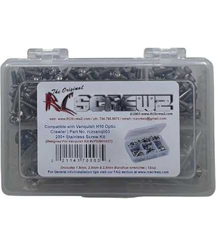 Amazon.com: RC Screwz Stainless Steel Screw Kit tra087 Compatible