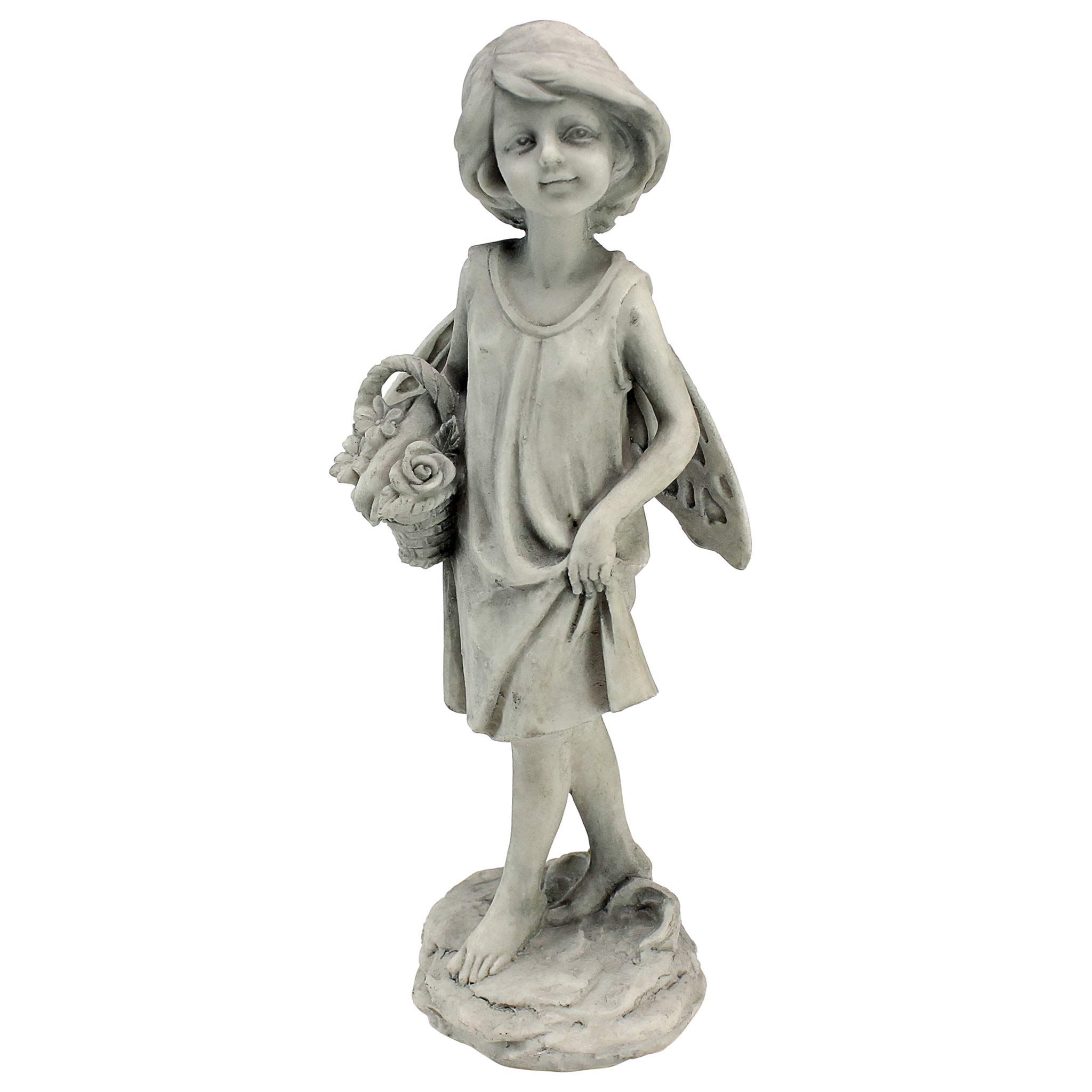 Design Toscano SH9403614 Rose Garden Fairy with Basket Statue