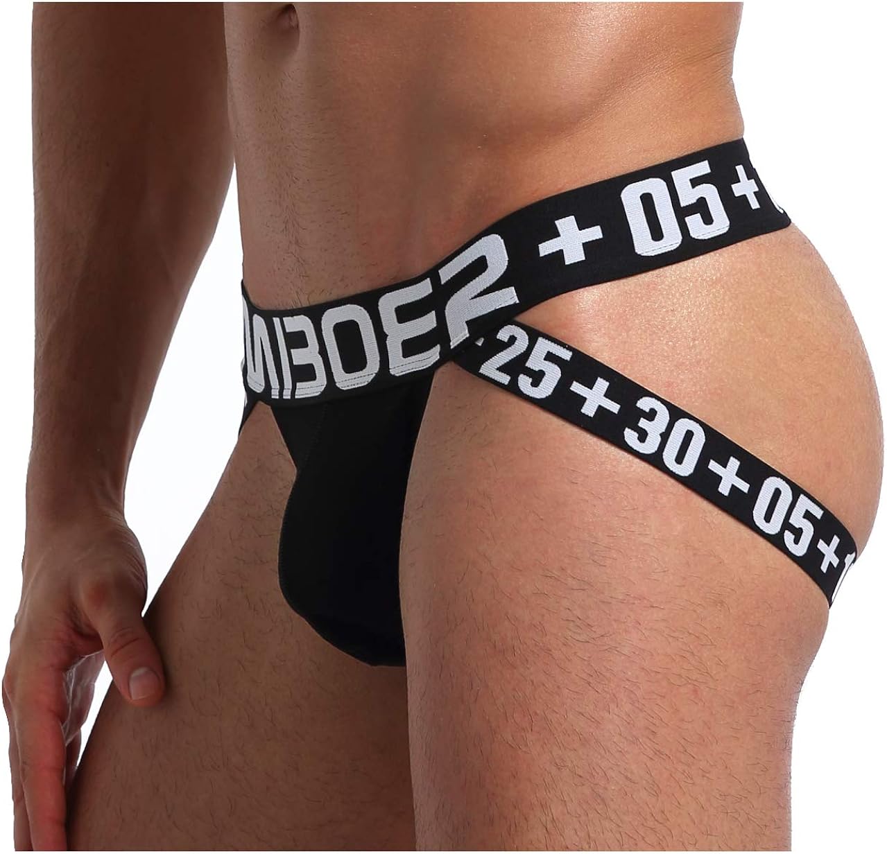 Riou Perizoma Uomo Sexy Hot Bassa Vita Con La Stampa Della Lettera Slip - Foto 3