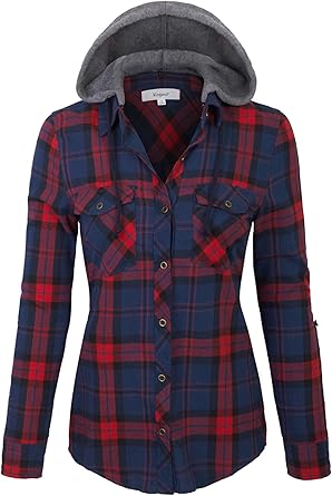 button up with hoodie