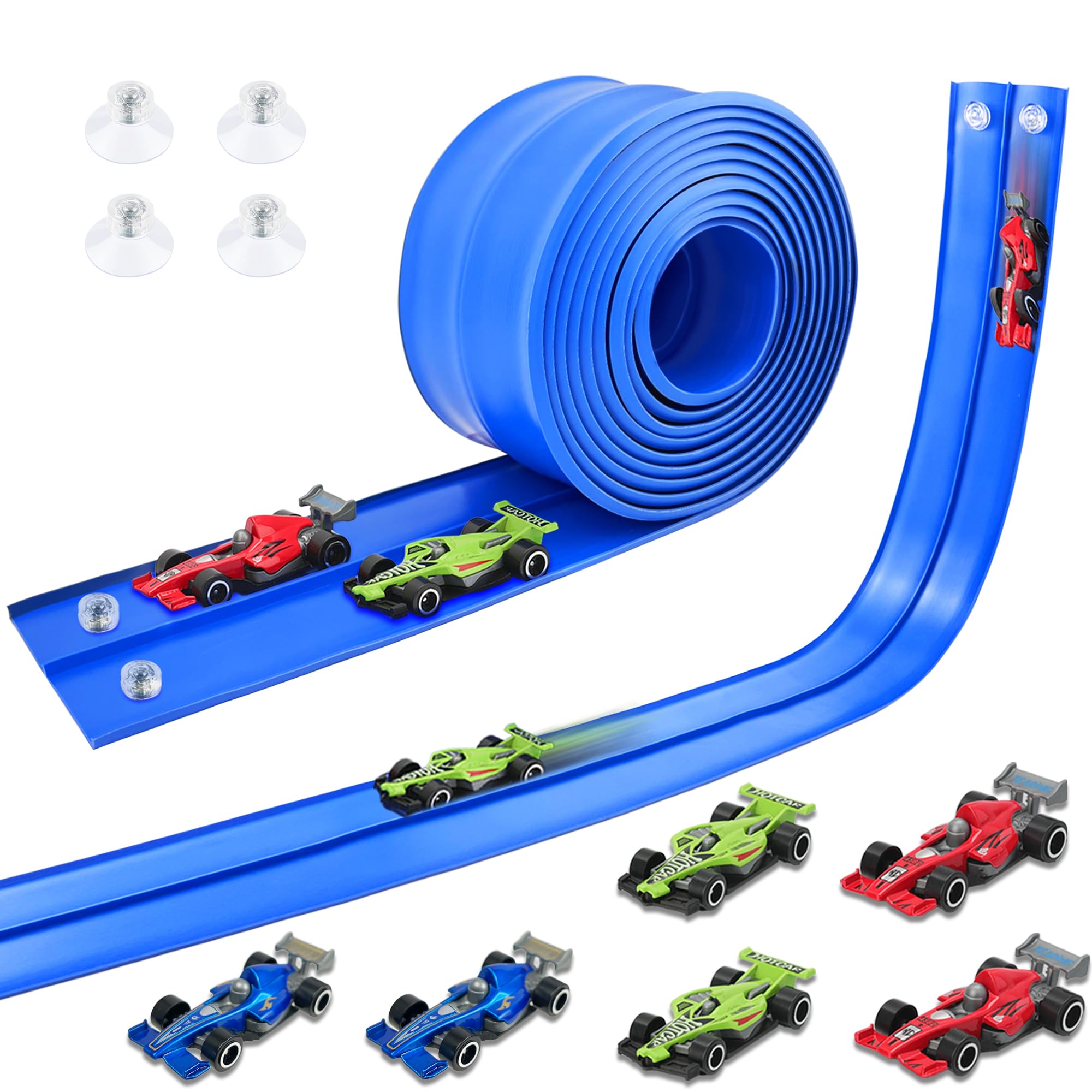 Photo 1 of HACOCOLA 15 Ft Flexible Race Track Set with 6 Toy Cars for Kids