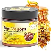 Bee Venom Skin Treatment Cream - Anti Aging Moisturizer with Collagen Boost & Skin Brightening, Bee Venom Sensitive Skin Tightening Care Day & Night Use 2.12 OZ