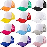 SGBETTER 12 Pack Adult Blank Trucker Hats DIY Sublimation Trucker Caps Mesh Baseball Cap Summer Hat for Men Women Summer