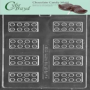Cybrtrayd Life of the Party K162 Building Construction Blocks Chocolate Candy Mold in Sealed Protective Poly Bag Imprinted with Copyrighted Cybrtrayd Molding Instructions
