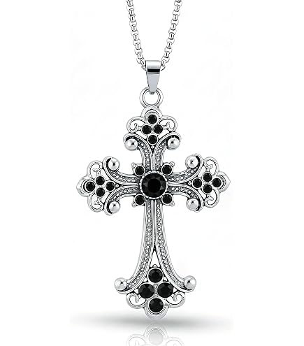 Amazon.com: Generic 925 Sterling Silver Cross Necklace Y2k, Y2k