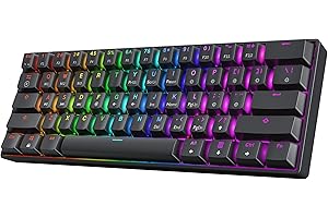 HK GAMING GK61 60% v3 | Hotswap Mechanical Gaming Keyboard | 61 Keys Multi Color RGB LED Backlit for PC/Mac Gamer | US Layout