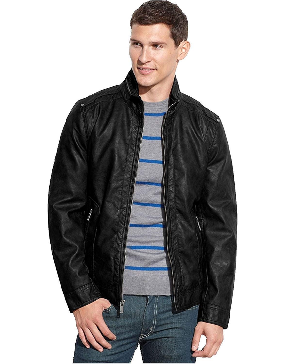 guess men's jacket black