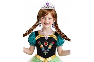 ZGXYZXMY Girls Brown Braided Wig with Bangs Brown Pigtail Wigs Synthetic Hair for Girls with Crown