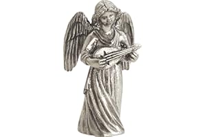 Danforth - Angel with Lute - Pewter Nativity Figurine - Pewter Port