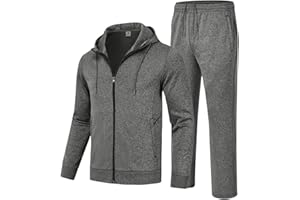 Gopune Men's Tracksuit 2 Pieces Set Hoodie Sweatsuits Full Zip Athletic Jogging Suits Long Sleeve Casual Sports Outfits