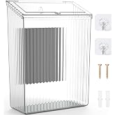 Sealegend Magnetic Trash Can with Lid, Space Saving Lint Bin Clear | Wastebasket for Kitchen, Refrigerator, Cabinet, Bathroom &amp; Laundry Room