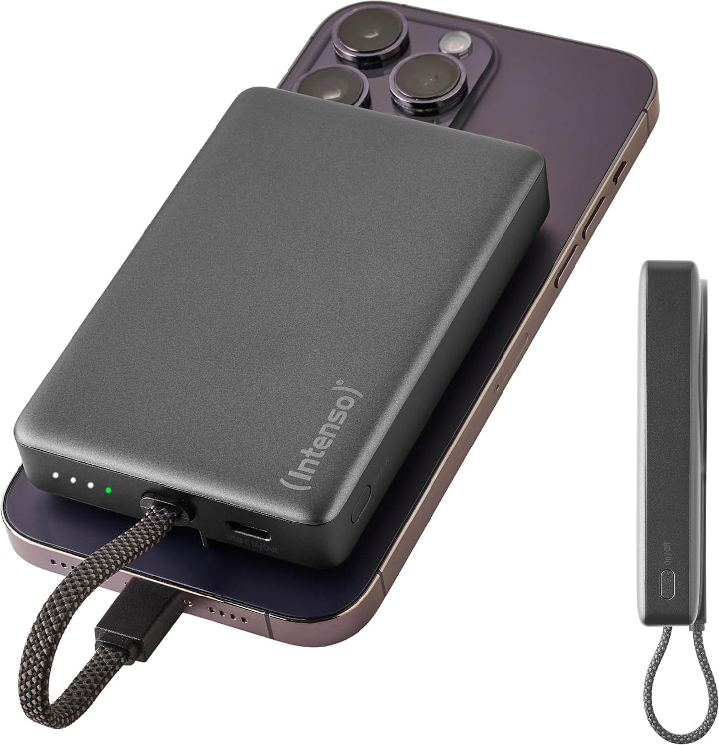 Intenso MC10000 Magnetische Powerbank 10.000 mAh mit USB-C Kabel