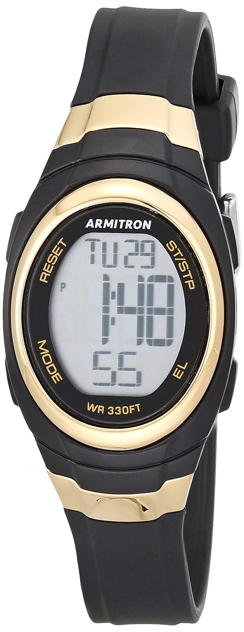 Armitron Womens Fitness Watch, Black/Gold