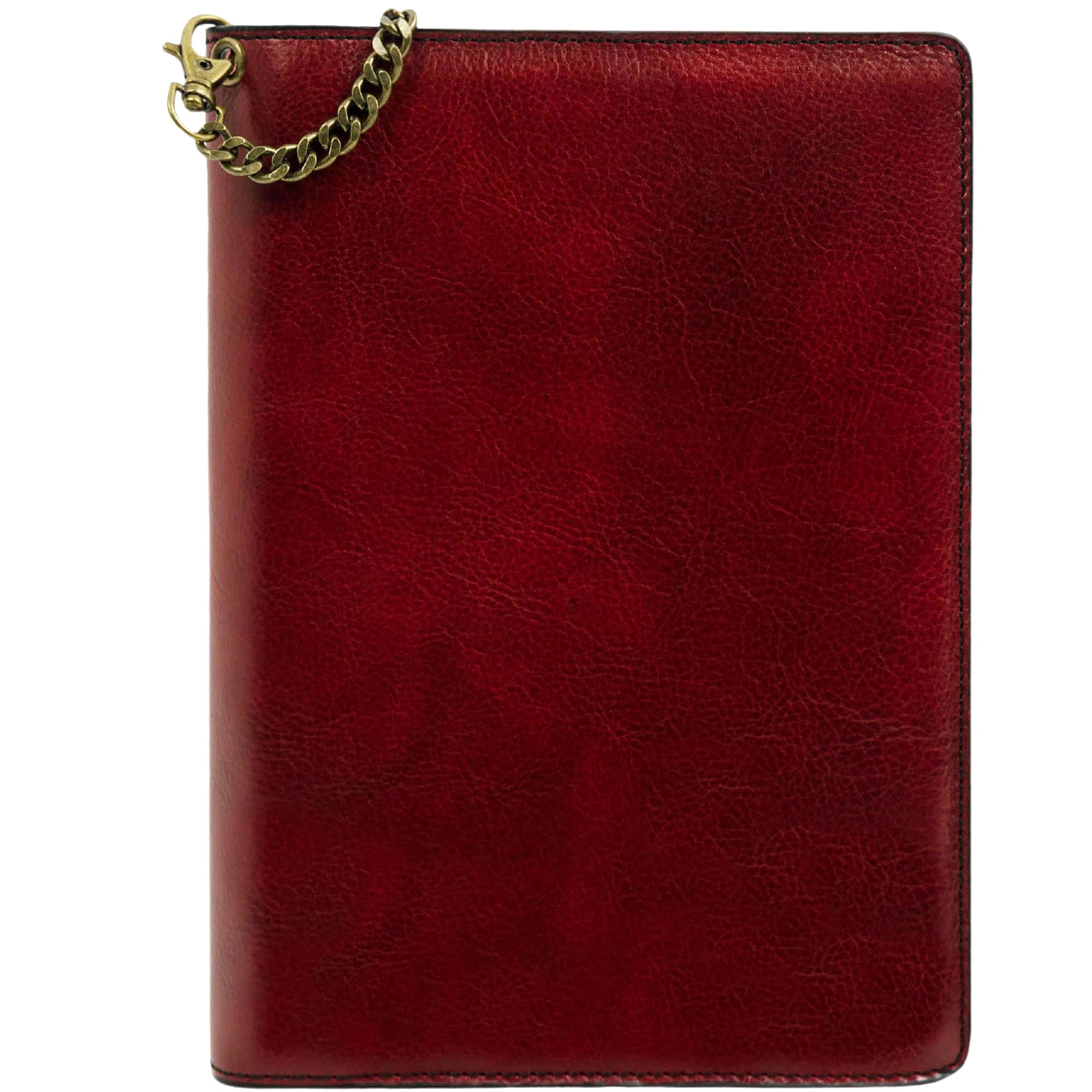 Time Resistance Red Leather Journal With Refillable A5 Notepad And Bookmark Notebook Cover With Pen Loop