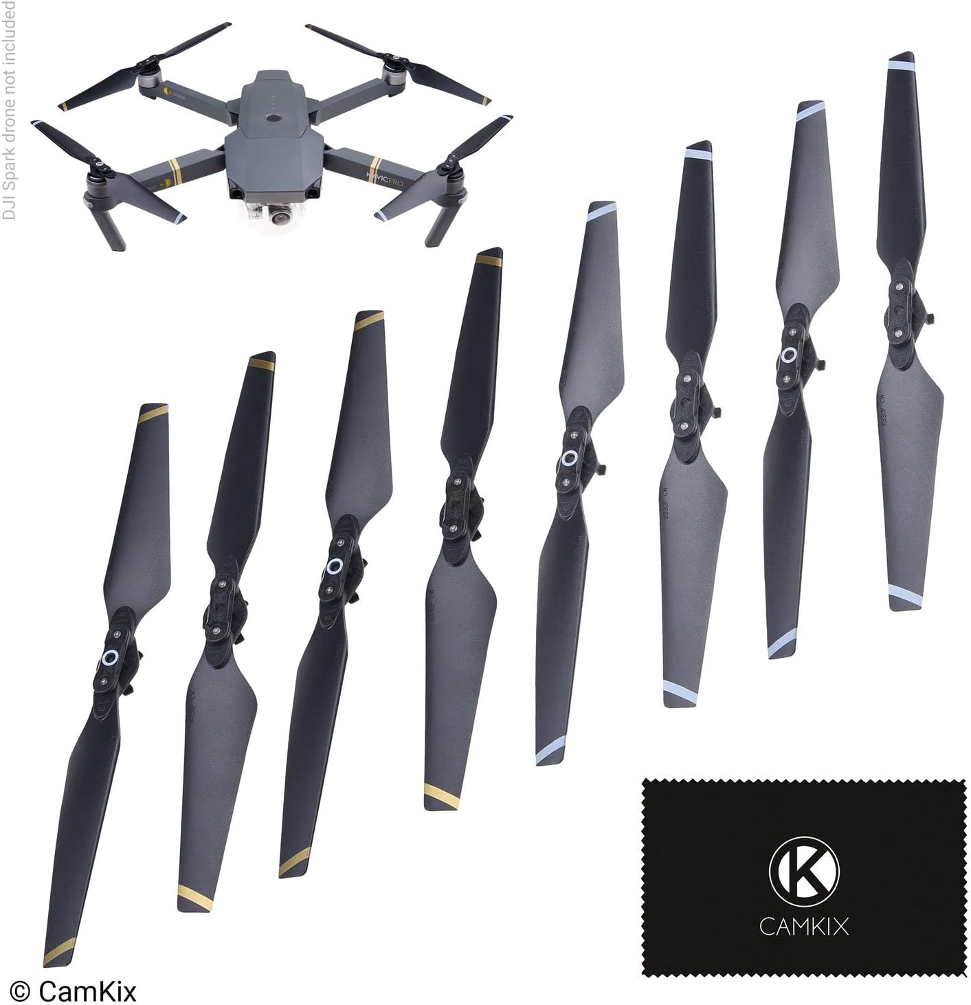 CamKix Propellers replacement for DJI Mavic Pro/Platinum 2 Sets (8