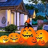 Tangkula 7.5 FT Halloween Inflatable Pumpkin Combo