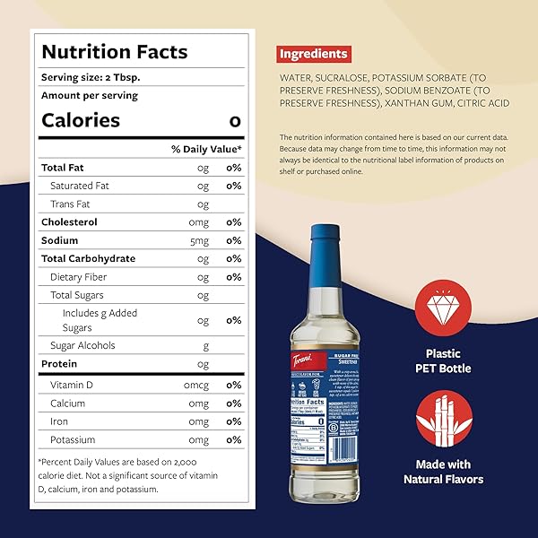 TOR PET SUGAR FREE SWETNR, CS 3/2 750ML PK, 01-0230 (TORANI) R TORRE AND CO TORANI SYRUPS (OTHER