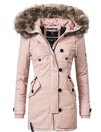 Navahoo Damen Baumwoll Winterparka Winterjacke Pauline (vegan hergestellt) 7 Farben XS-XXL