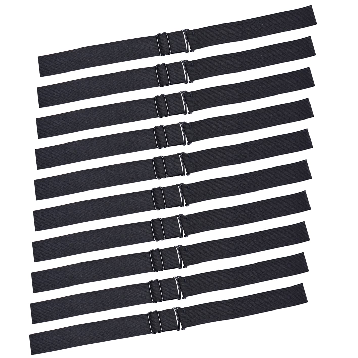 10 Pcs Black Adjustable Elastic Band for Wigs Elastic Band for Lace Wigs Adjustable Wig Band for Making Wig Caps Accessories (1 x 12 Inch)