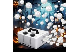 blessny 2-in-1 Fog Bubble Machine, Smoke Bubble Maker for Stage Halloween Christmas Birthday Party Wedding, 8000+Fog Filled Bubble Per Minute, 250W (White)