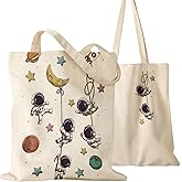Miss Adola Aesthetic Canvas Tote Bag for Women - Sturdy Cloth Cotton Totes Bag with Pattern Shoulder Bag