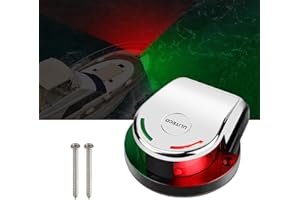 ULITECO Boats Navigation Lights, Waterproof Boat LED Lighting 12V, Marine Bow and Stern Lights，Red and Green Night Fishing Deck Lights for Pontoon Yacht Fishing Kayak