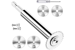 YSAEKYEO 6 PCS PVC Pipe Inside Cutter Set Rotary Drill Saw Blades, Rotary Drill, and Screwdriver - Plumbing Tool Kit for Internal Plastic ABS Pipes, Screwdriver, High-Speed Steel