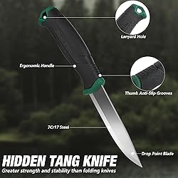 FLISSA Folding Hand Saw & Survival Knife, Bi-metal