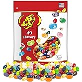 49 Assorted Jelly Bean Flavors Resealable Pouch, Gluten and Fat Free Shareable Bag of Fruity Chewy Candy, 1.31 LB