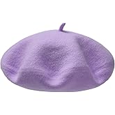 AWAYTR Wool French Beret Hats - Solid Color Artist Beret Hat for Women and Kids