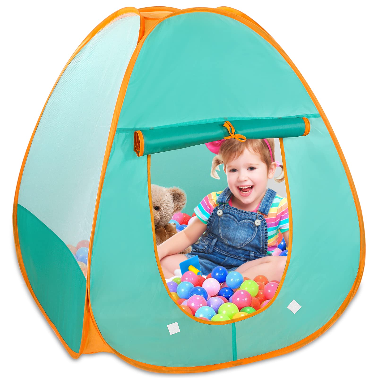 Eocusun Kids Play Tent, Pop Up Playhouse Indoor or Outdoor, Portable Baby Ball Pit with Carry Bag, Christmas Birthday Gifts for Boys Girls Toddlers (Balls not Included),Green