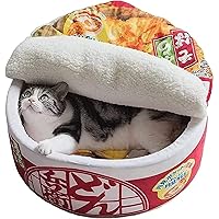 Ramen Noodle Cat Bed,Dog Bed,Cute cat Bed,Keep Warm and Super Soft Creative Pet Nest,cat beds for Indoor Cats,Removable Washa