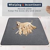 ULIGOTA Extra Large Washable Dog Pee Pad 182x182cm Non-Slip Waterproof Mat view 5