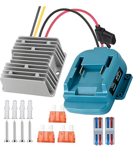 YNDZ for Makita 18V LXT to 5-13V Step Down Converter, 10A Adjustable  Regulator with Cigarette Lighter for Power Wheels RC Car Golf Cart DIY