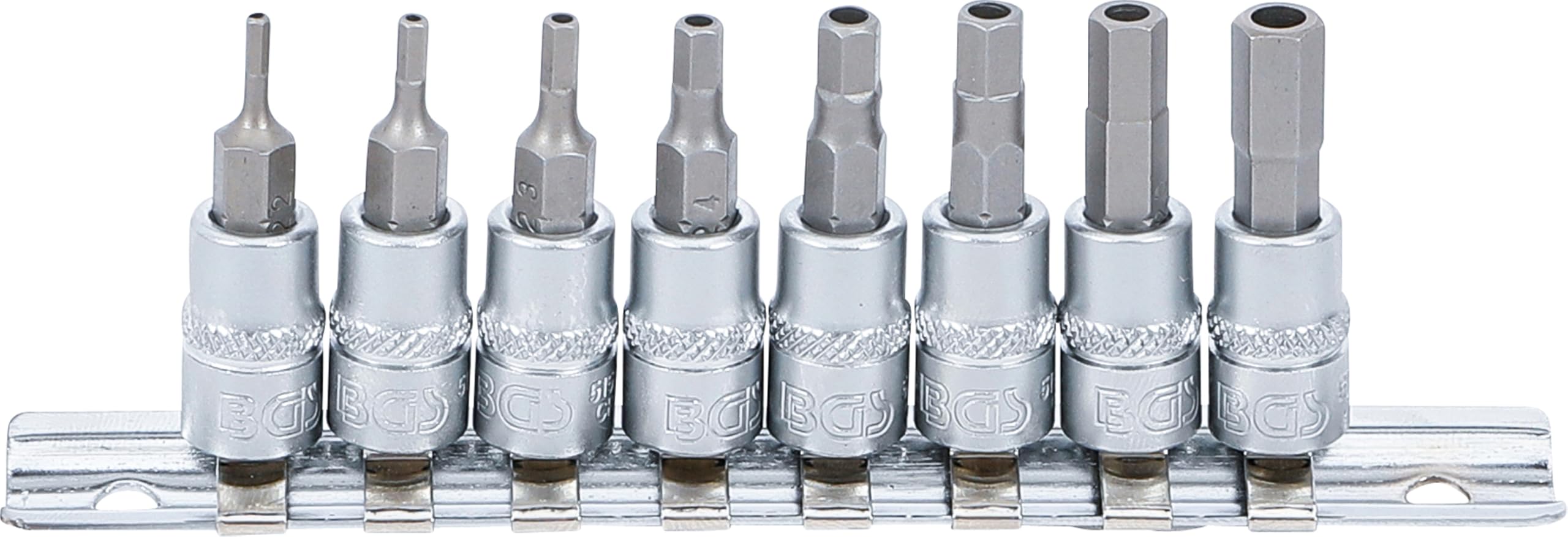 BGS 5156 | Bit Socket Set | 6.3 mm (1/4") Drive | Internal Hexagon Tamperproof 2 - 7 mm | 8 pcs.