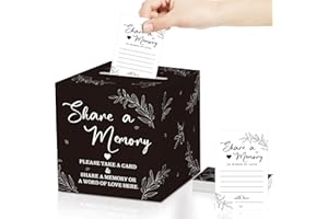 Pajean 50 Pcs Share a Memory Cards for Collections of Life, Memory Cards Box for Guest Ideas Funeral Graduation Wedding Brida