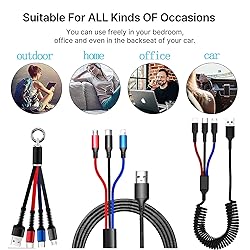 Laugwey Multifunction USB Charging Cable Set,3 Pack
