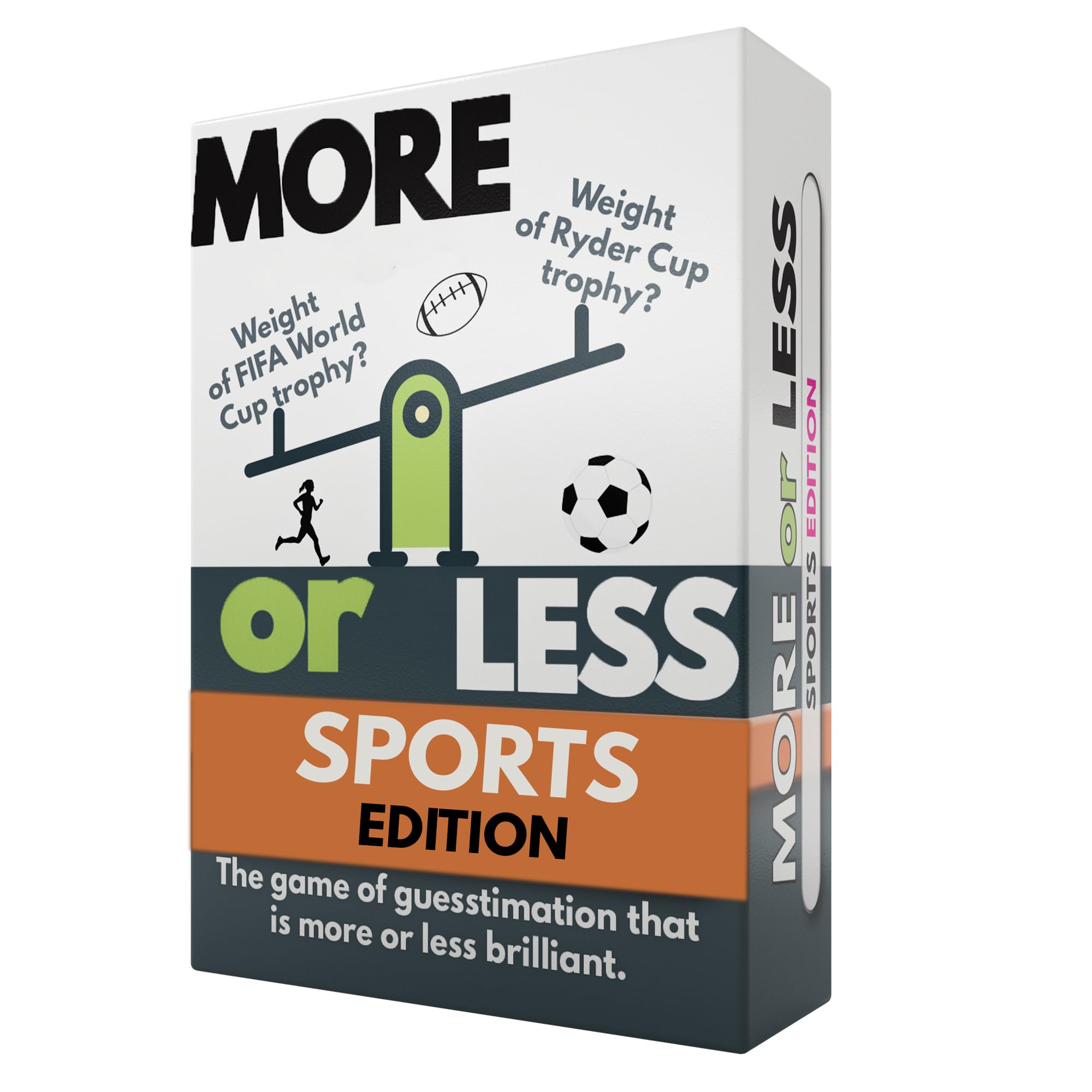 More or Less Sports Edition Card Game | 2 Players + | Travel & Pocket Card Game for Kids, Teens & Adults | Play Anywhere